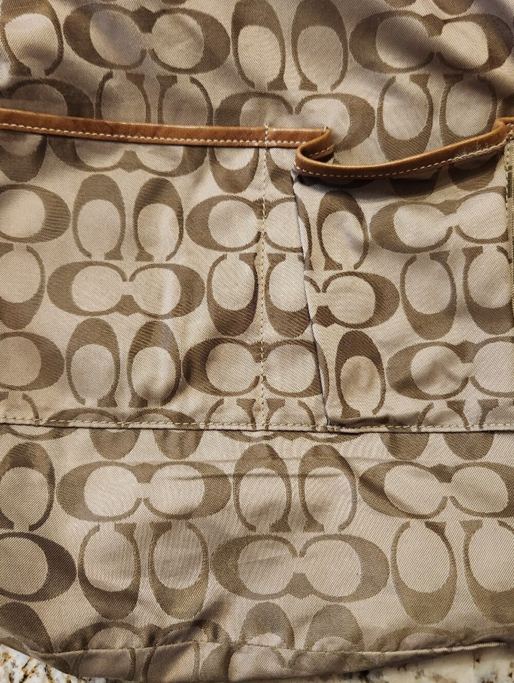 Vintage Coach Handbag #9325 'Legacy Leather Retro Medium Slim Duffel Sac' Tan - Picture 10 of 14